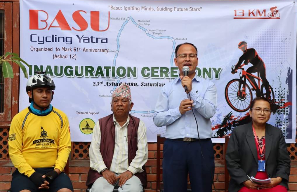 बासु मावि स्थापना दिवसको अवसरमा साइकलयात्रा सम्पन्न 