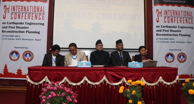 भूकम्प इन्जिनियरिङ तथा विपद्पछिको पुनःनिर्माण विषयक तेस्रो अन्तर्राष्ट्रिय सम्मेलन सम्पन्न