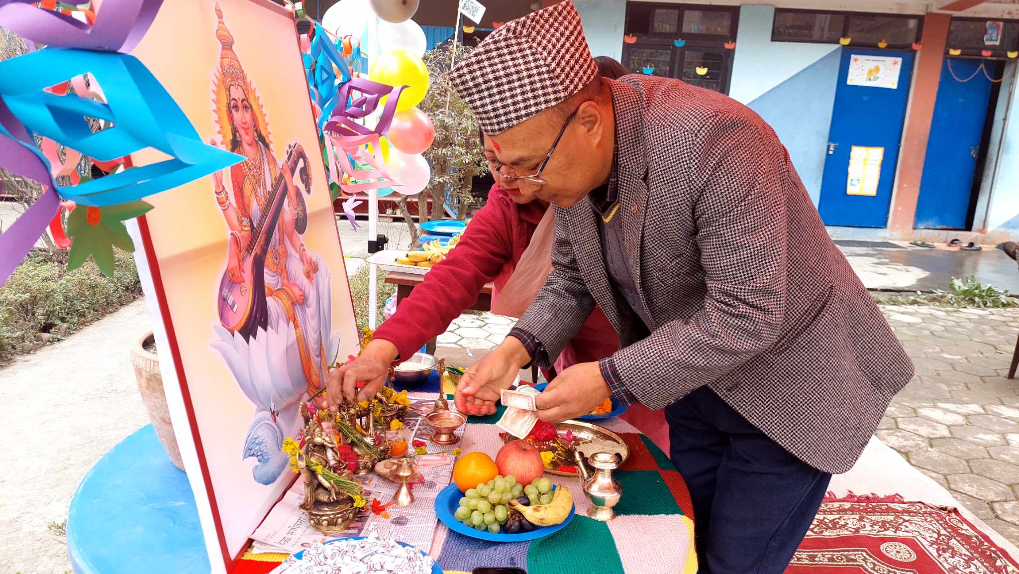 विनायकमा सरस्वती पूजा कार्यक्रम