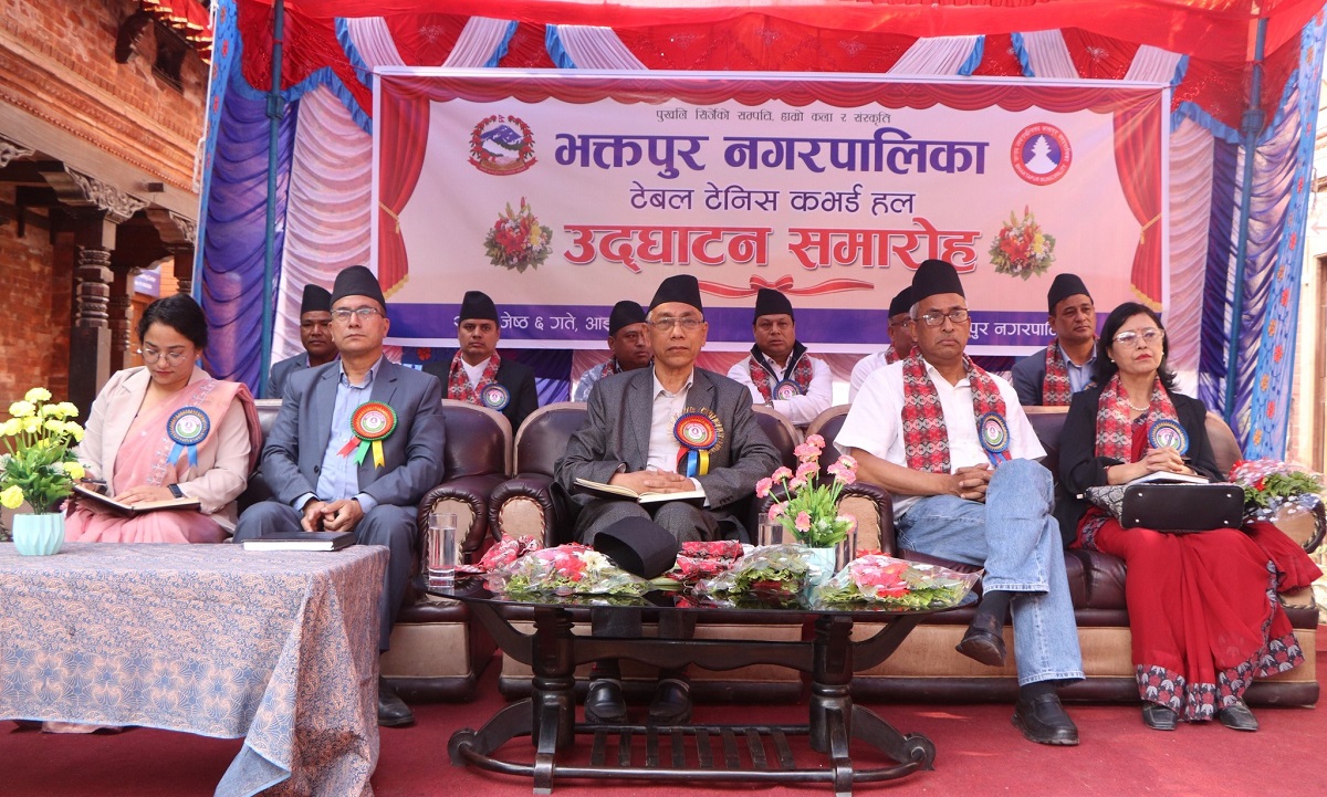 भक्तपुरको बेखालमा भव्य टेबुल टेनिस कभर्ड हल निर्माण