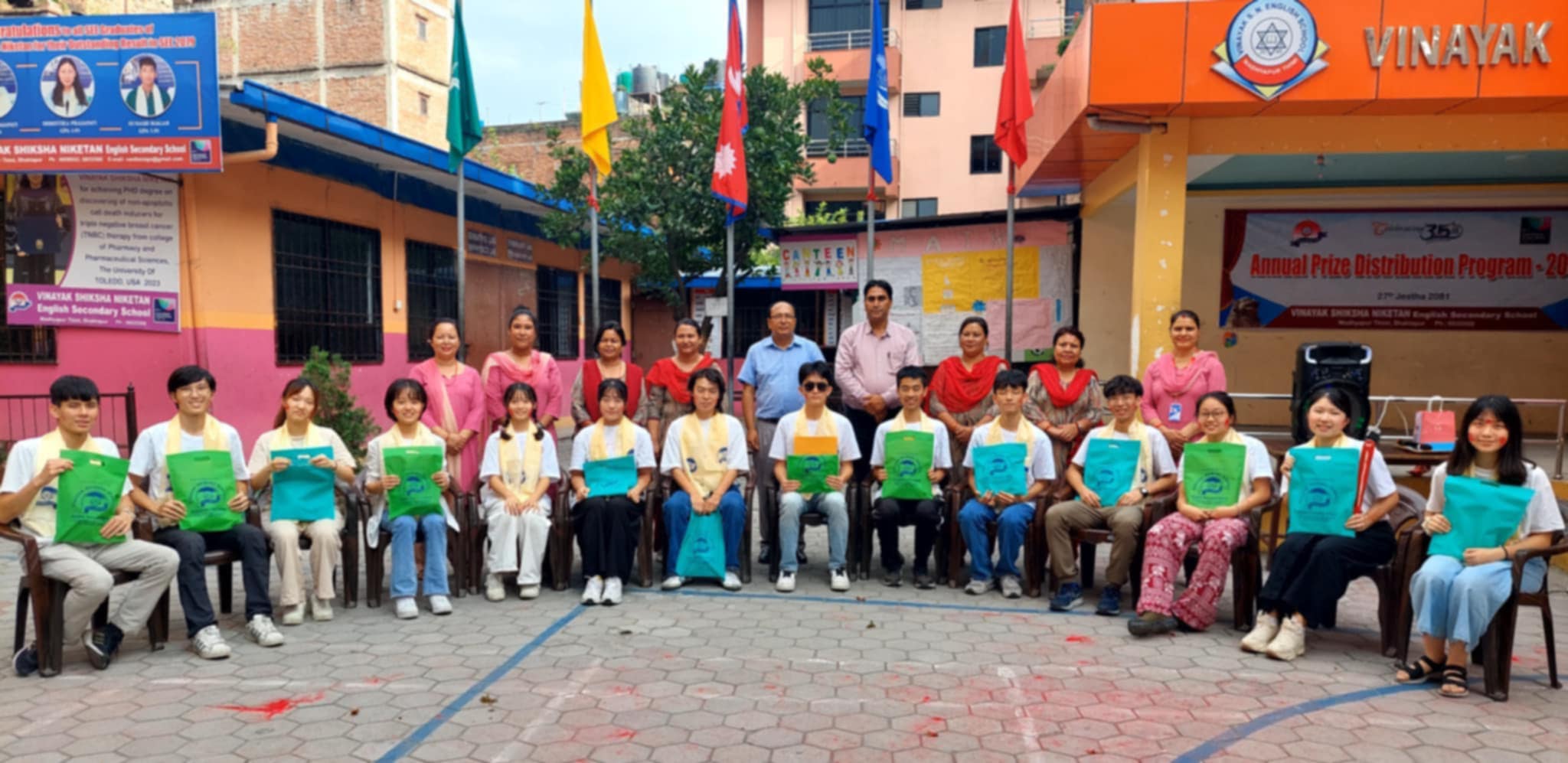 विनायकमा ताइवानिज स्वयंसेवक शिक्षक शिक्षिकाहरूको विदाई