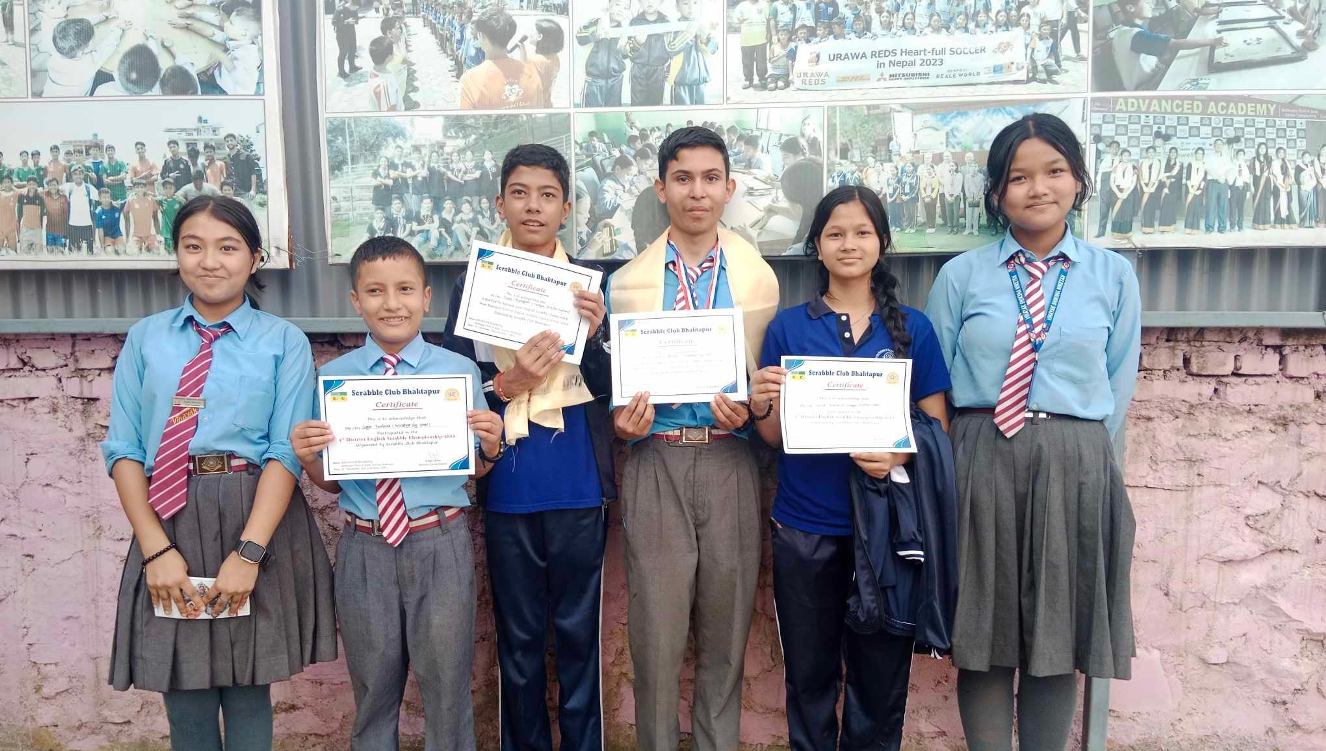 विनायकका विद्यार्थीहरू राष्ट्रव्यापी स्क्र्याबल प्रतियोगितामा छनौट