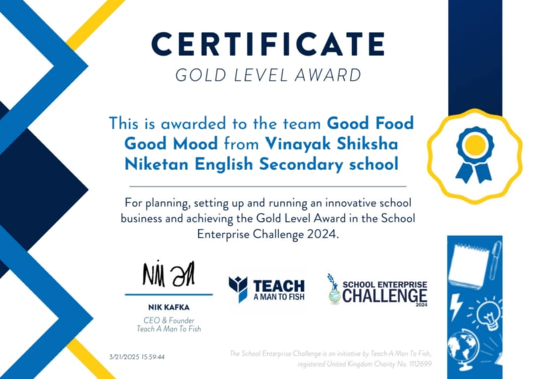 विनायकको स्वर्णिम सफलता: अन्तर्राष्ट्रिय स्वर्ण अवार्ड