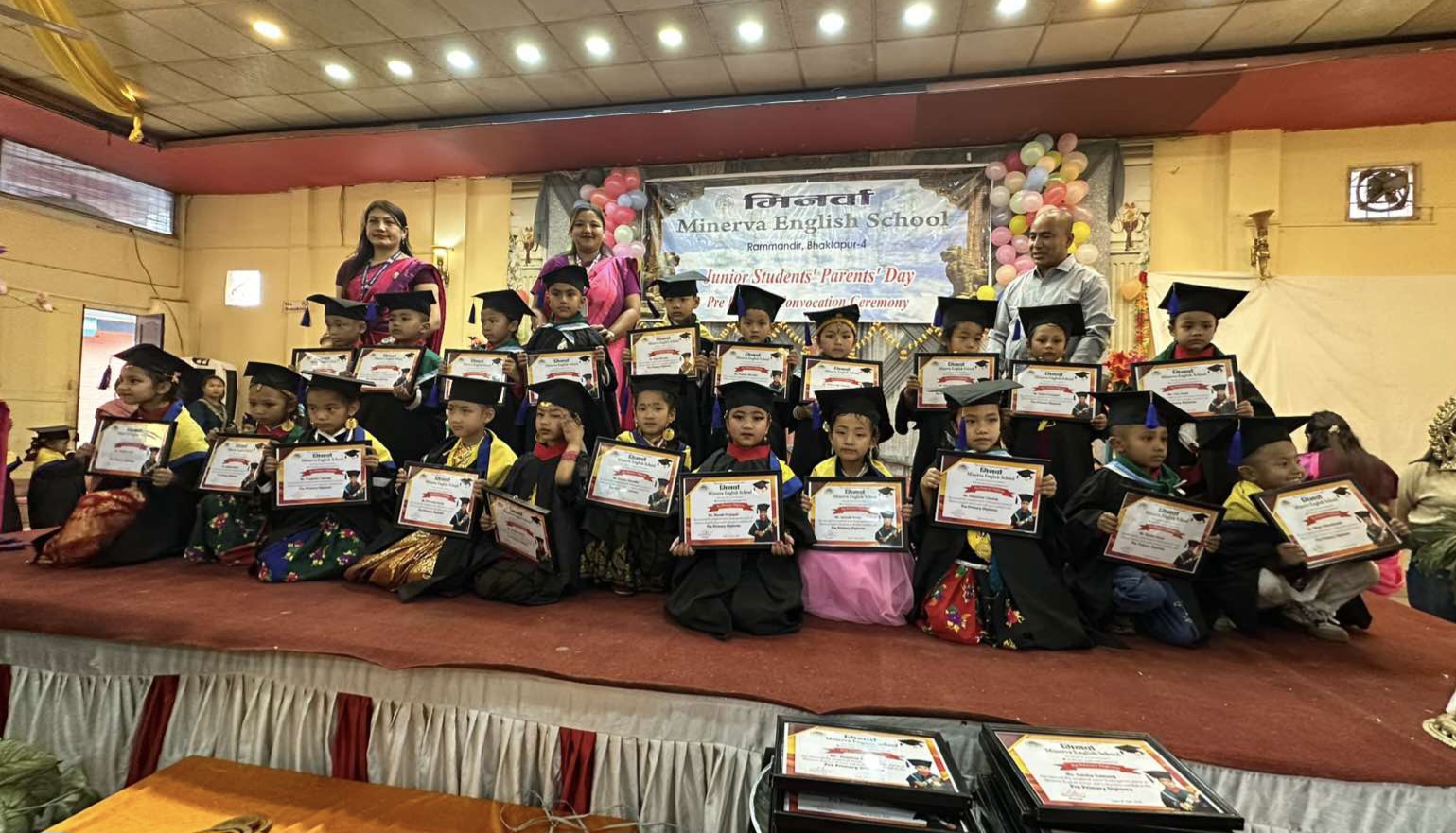 मिनर्वा जुनियरको अभिभावक दिवस सम्पन्न, ९१ विद्यार्थी दीक्षित
