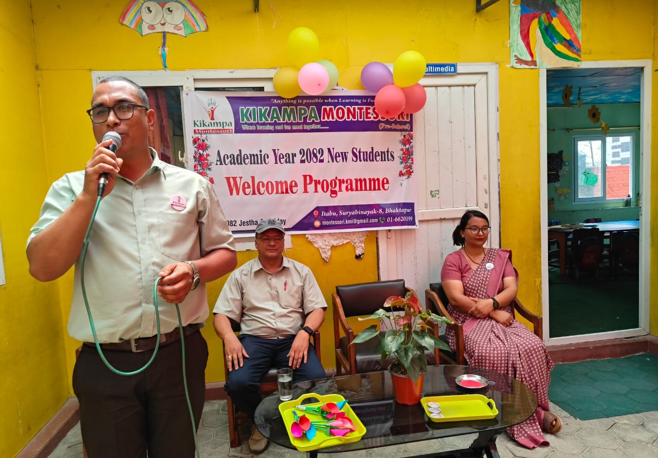 किकम्पा मन्टेसरीमा नयाँ विद्यार्थीहरुलाई स्वागत कार्यक्रम