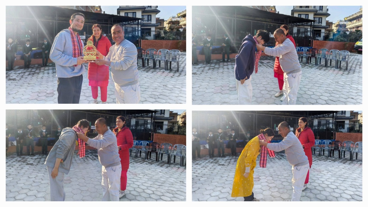 मिनर्वा स्कुलमा जापानीज केन्दामा विश्वच्याम्पियन र प्राज्ञिक व्यक्तित्वको विशेष भ्रमण