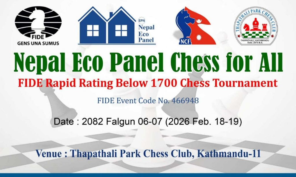 Eco-Friendly Strategy: Over 135 Players Set to Clash in Nepal Eco Panel Chess