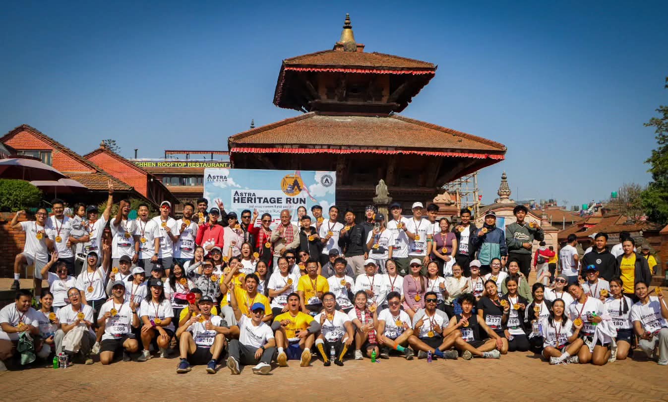 स्वास्थ्य, संस्कृति र सम्पदाको संगम: भक्तपुरमा सम्पन्न भयो ‘अस्ट्र हेरिटेज रन’