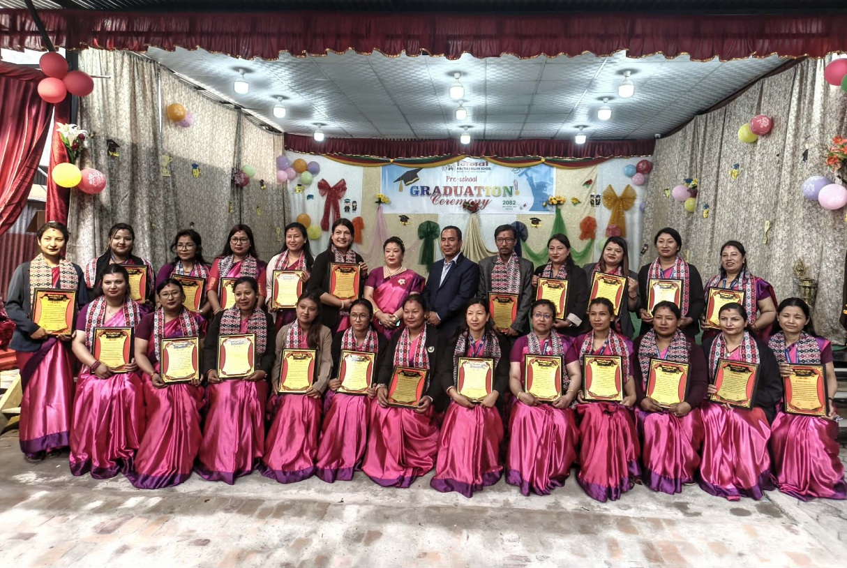 मिनर्वा इङ्गलिस स्कुलमा ७८ प्रि—प्राइमरी विद्यार्थीको दीक्षान्त समारोह सम्पन्न